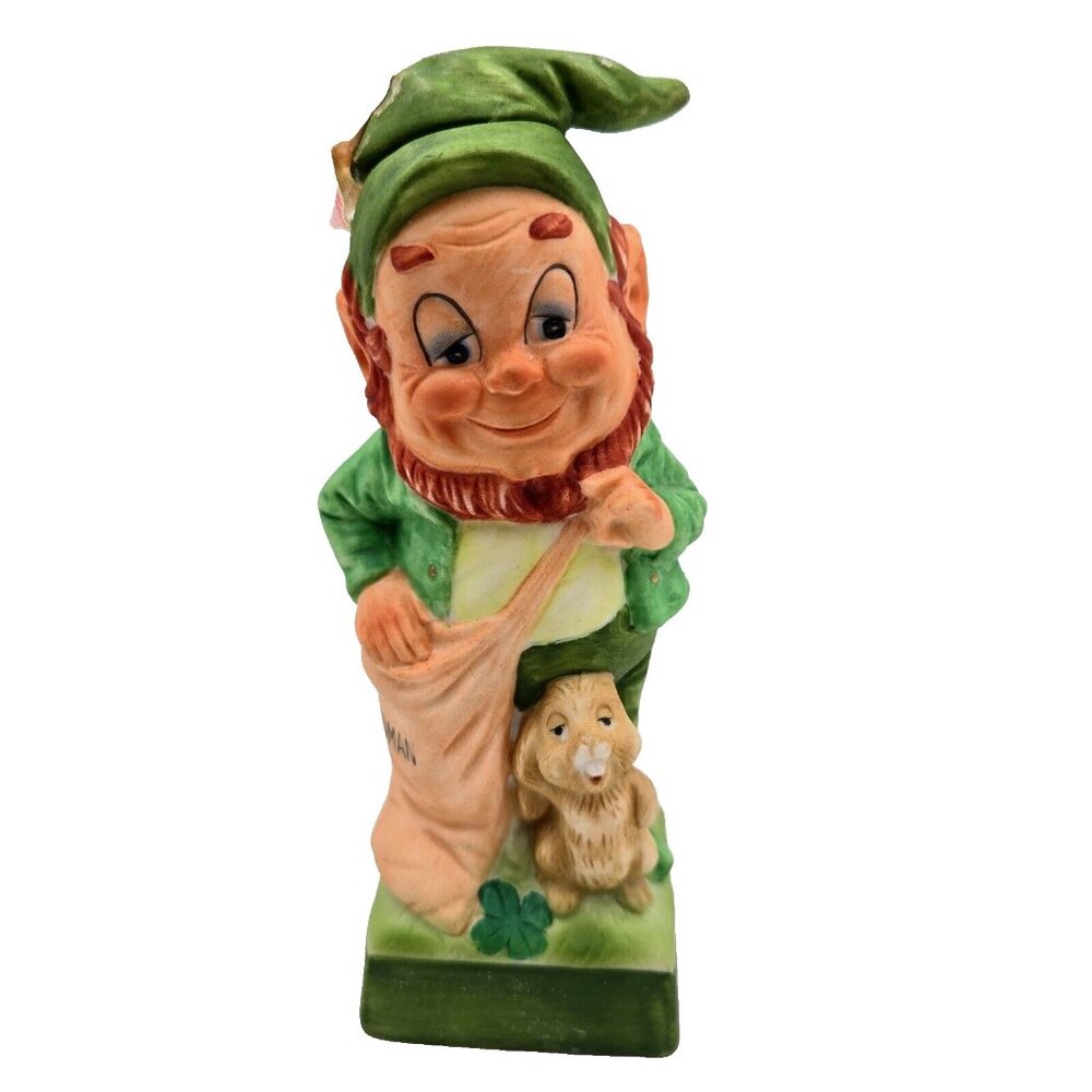 Mr. Lucky Leprechaun Hoffman Decanter Mr. Sandman 1975 Distilling Empty Read